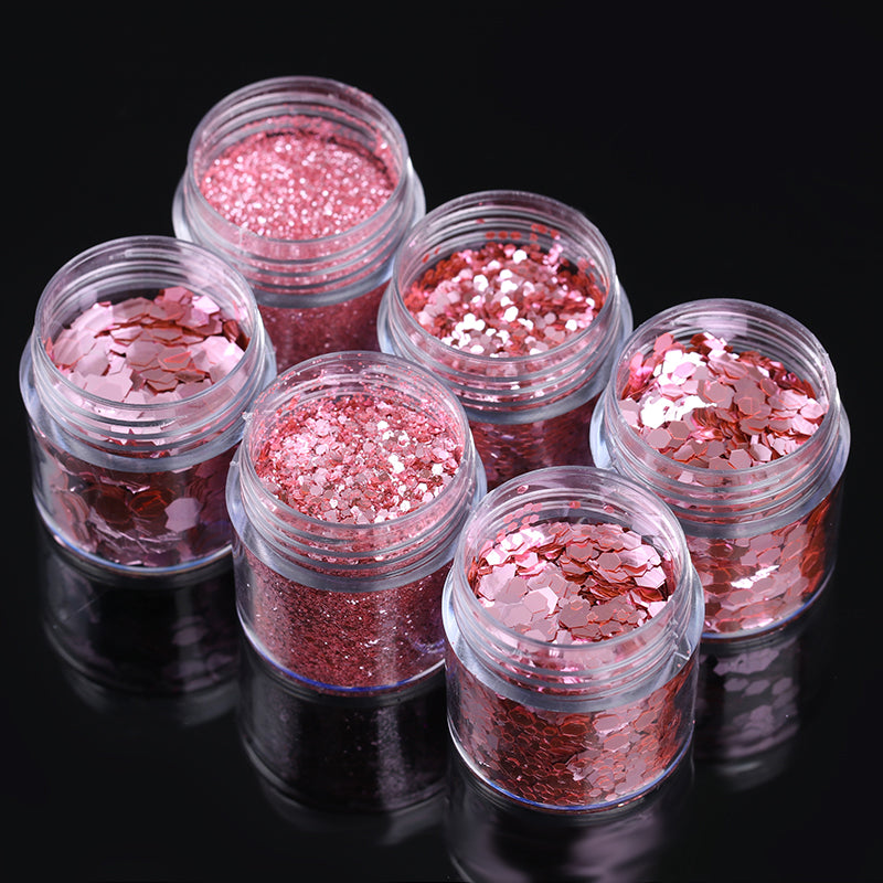 Rose Pink Champagne Nail Powder