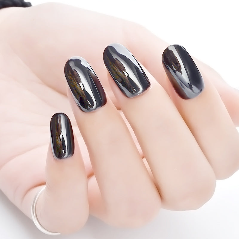 Zoom In Black Nail Glitter
