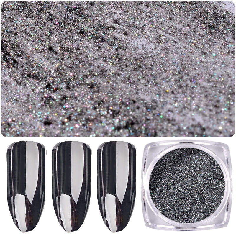 Zoom In Black Nail Glitter