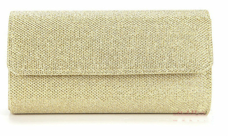 Satin Rhinestone Clutch Bag