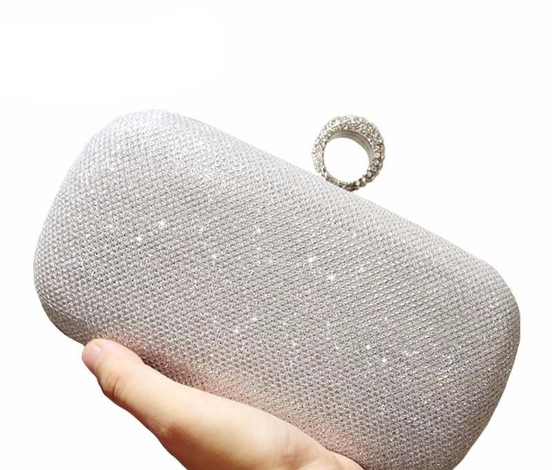 Shining Silver Clutch Bag