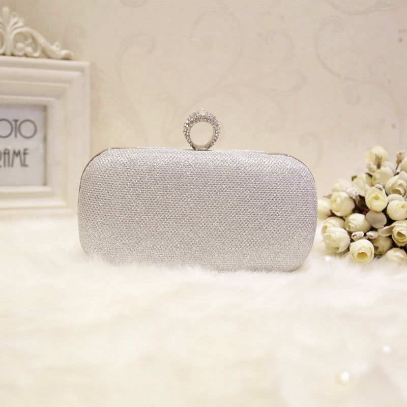 Shining Silver Clutch Bag