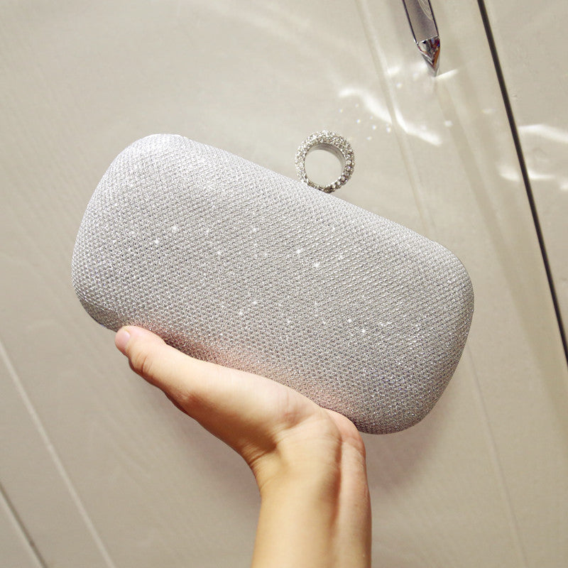 Shining Silver Clutch Bag