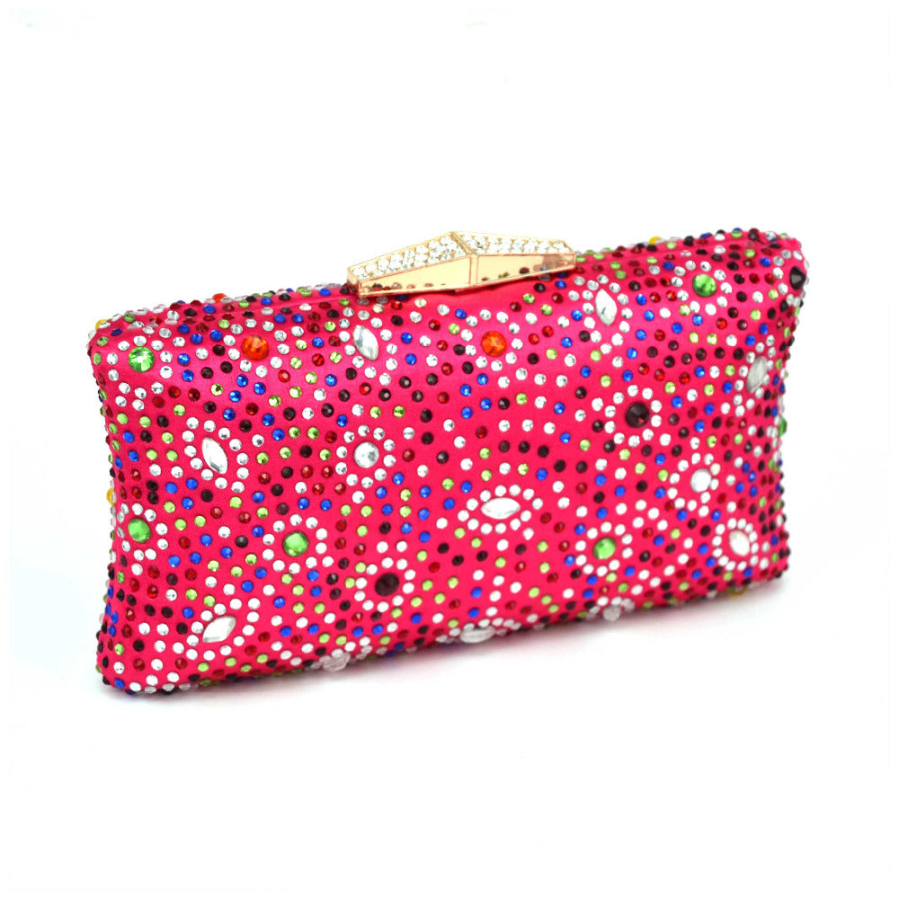 Fushia Crystal Evening Bag