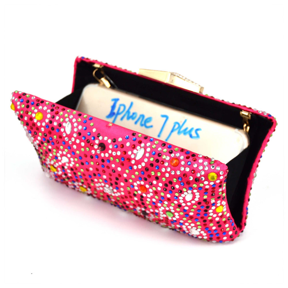 Fushia Crystal Evening Bag