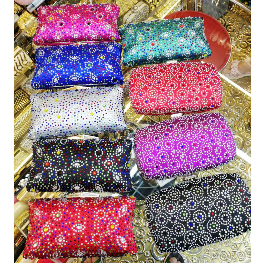 Fushia Crystal Evening Bag