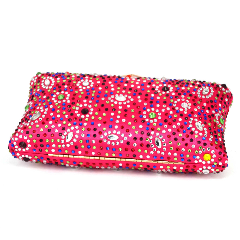 Fushia Crystal Evening Bag