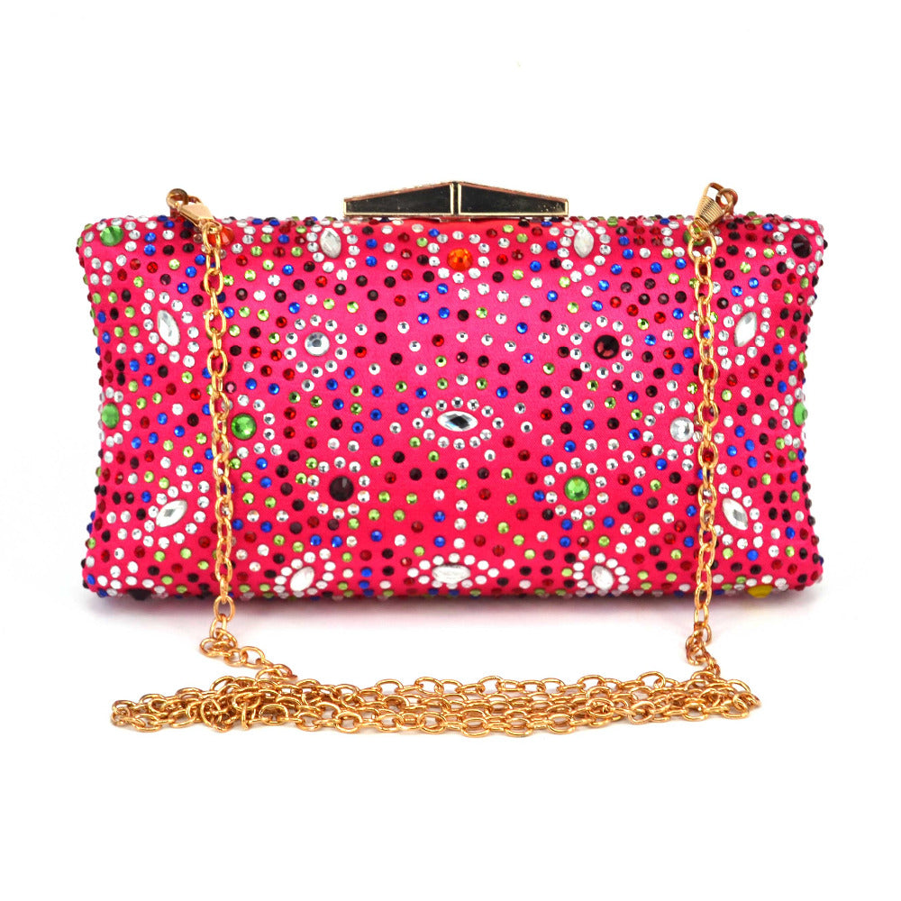 Fushia Crystal Evening Bag
