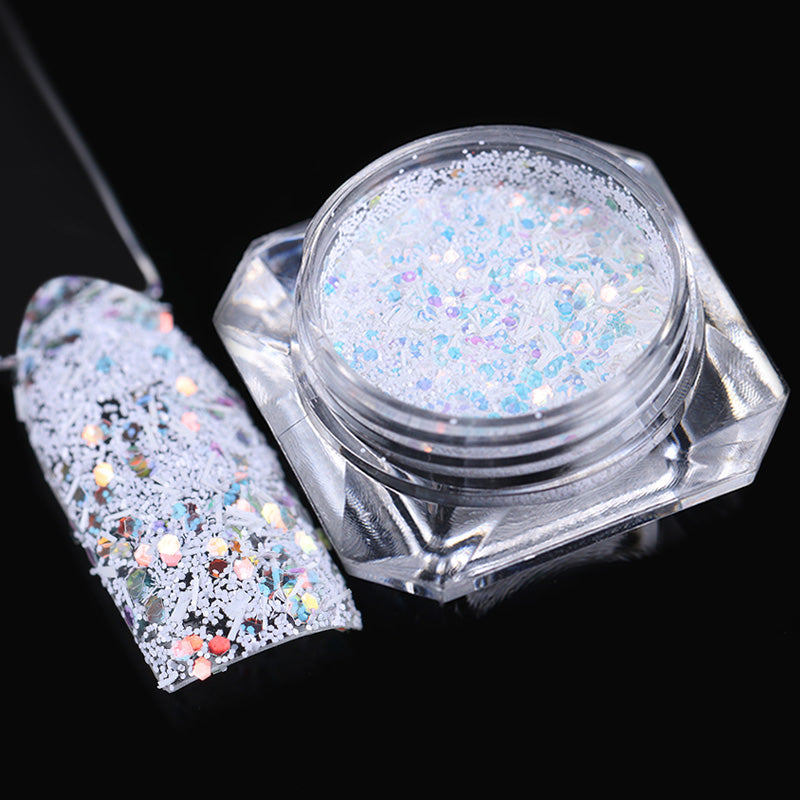 Hexagon Snowflake Nail Glitter