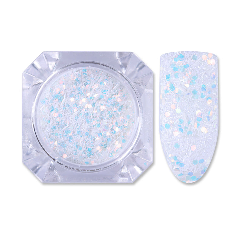 Hexagon Snowflake Nail Glitter