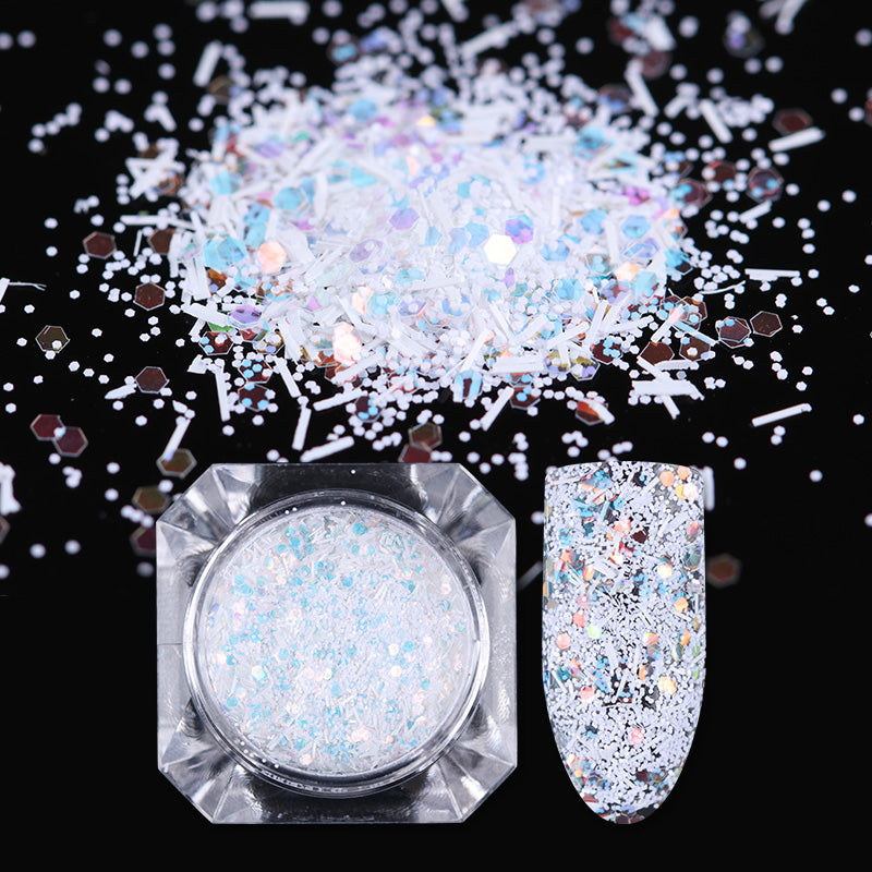 Hexagon Snowflake Nail Glitter