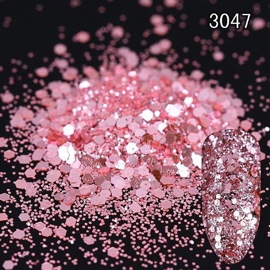 Rose Pink Champagne Nail Powder