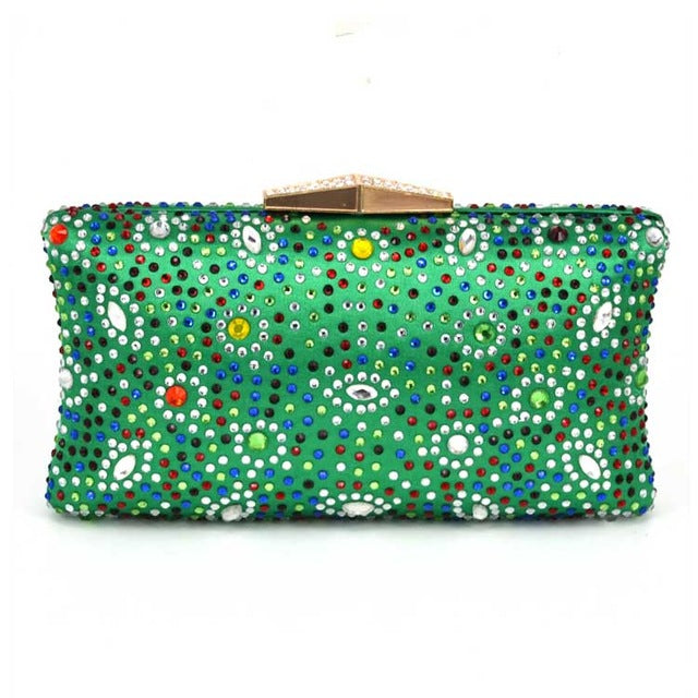 Fushia Crystal Evening Bag