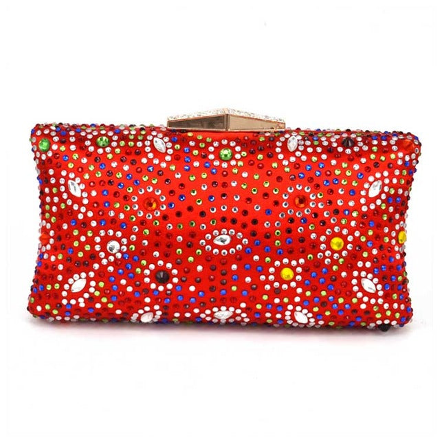 Fushia Crystal Evening Bag