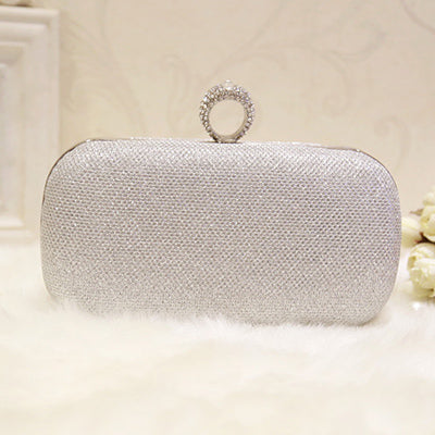 Shining Silver Clutch Bag