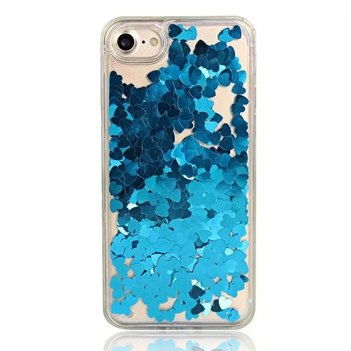 Love Heart Liquid Glitter Phone Case