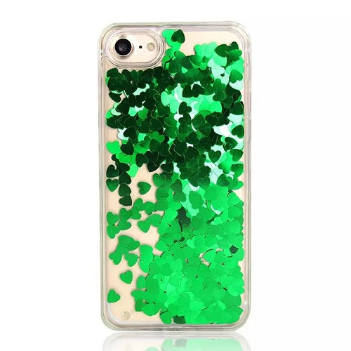 Love Heart Liquid Glitter Phone Case