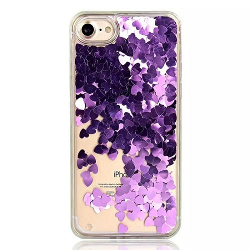 Love Heart Liquid Glitter Phone Case